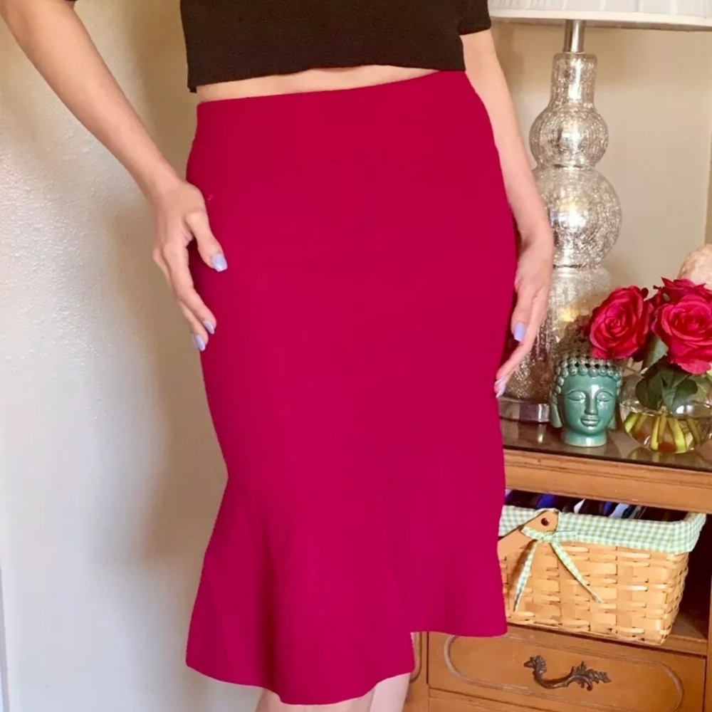Rachel Roy Fit Flare Trumpet Knit Skirt Orig $89